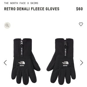 North Face x Skims Retro Denali Fleece Gloves